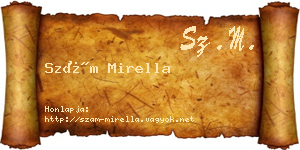 Szám Mirella névjegykártya